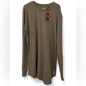 NWT Men’s Henry & William New York Side Zipper Gray Long Sleeve Tee 2XL $40